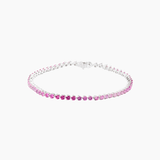 Pink Ombré Moissanite Tennis Bracelet