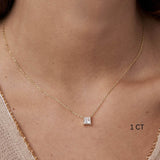 Princess-Cut Moissanite Pendant Necklace