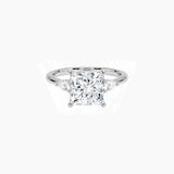Princess-Cut Moissanite Three-Stone Ring