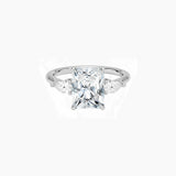 Radiant-Cut Moissanite Three-Stone Ring