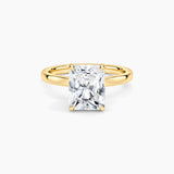 Radiant-Cut Moissanite Solitaire Ring