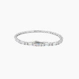 Round-Cut & Emerald-Cut Moissanite Tennis Bracelet