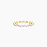 Round-Cut & Marquise-Cut Moissanite Eternity Ring