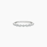 Round-Cut & Marquise-Cut Moissanite Half Eternity Ring