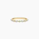 Round-Cut & Marquise-Cut Moissanite Half Eternity Ring
