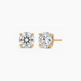 Round-Cut Lab-Grown Diamond Stud Earrings