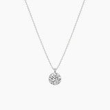 Round-Cut Moissanite Bezel Pendant Necklace