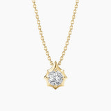2 ct Round-Cut Moissanite Bezel-Prong Pendant Necklace