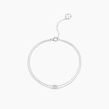 Round-Cut Moissanite Double-Chain Bracelet