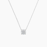 Round-Cut Moissanite Pendant Necklace