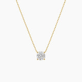 Round-Cut Moissanite Pendant Necklace
