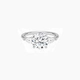 Round-Cut Moissanite Three-Stone Ring