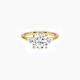 Round-Cut Moissanite Three-Stone Ring
