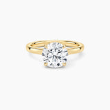 Round-Cut Moissanite Solitaire Ring