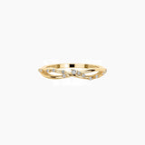 Scattered Moissanite Crisscross Ring