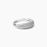 Slim Pavé Moissanite Dome Ring