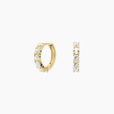 Small Moissanite Hoop Earrings