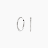 Small Pavé Moissanite Hoop Earrings