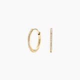 Small Pavé Moissanite Hoop Earrings