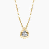 2 ct Trillion-Cut Moissanite Bezel-Prong Pendant Necklace