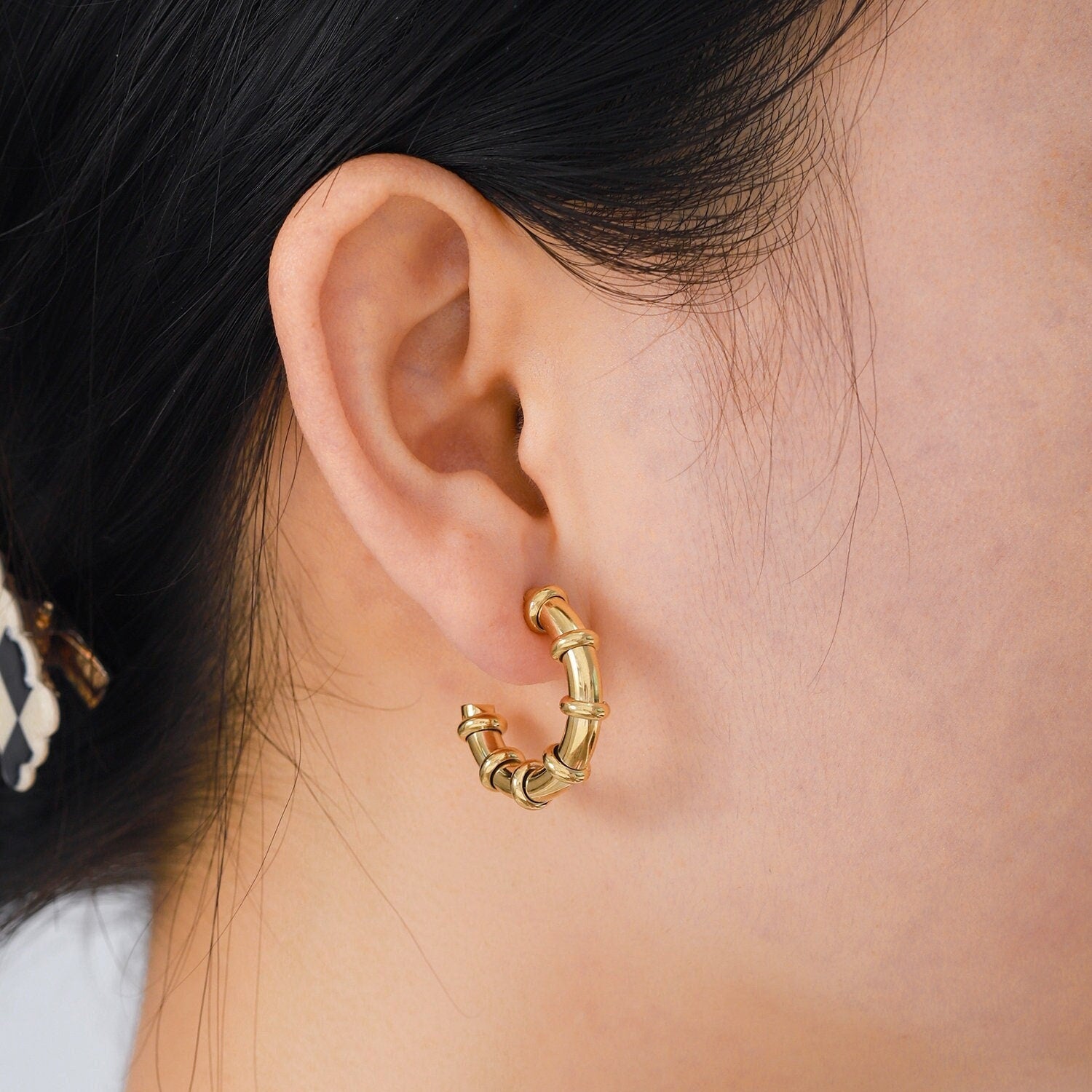 Bamboo Hoop Earrings - Women's Earrings - Someone & HerOwn