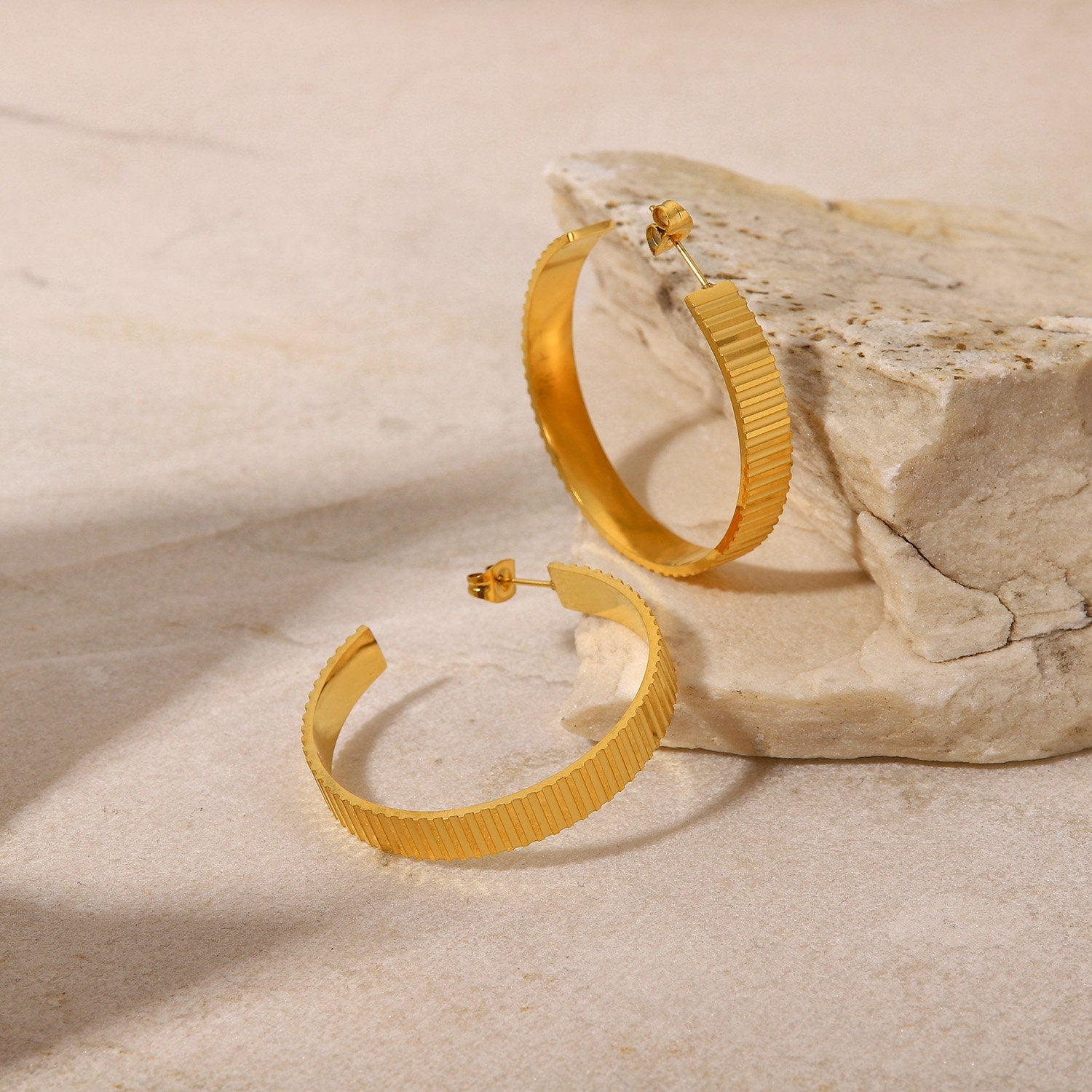 Chunky Gold Hoops - Women's Earrings - Someone & HerOwn