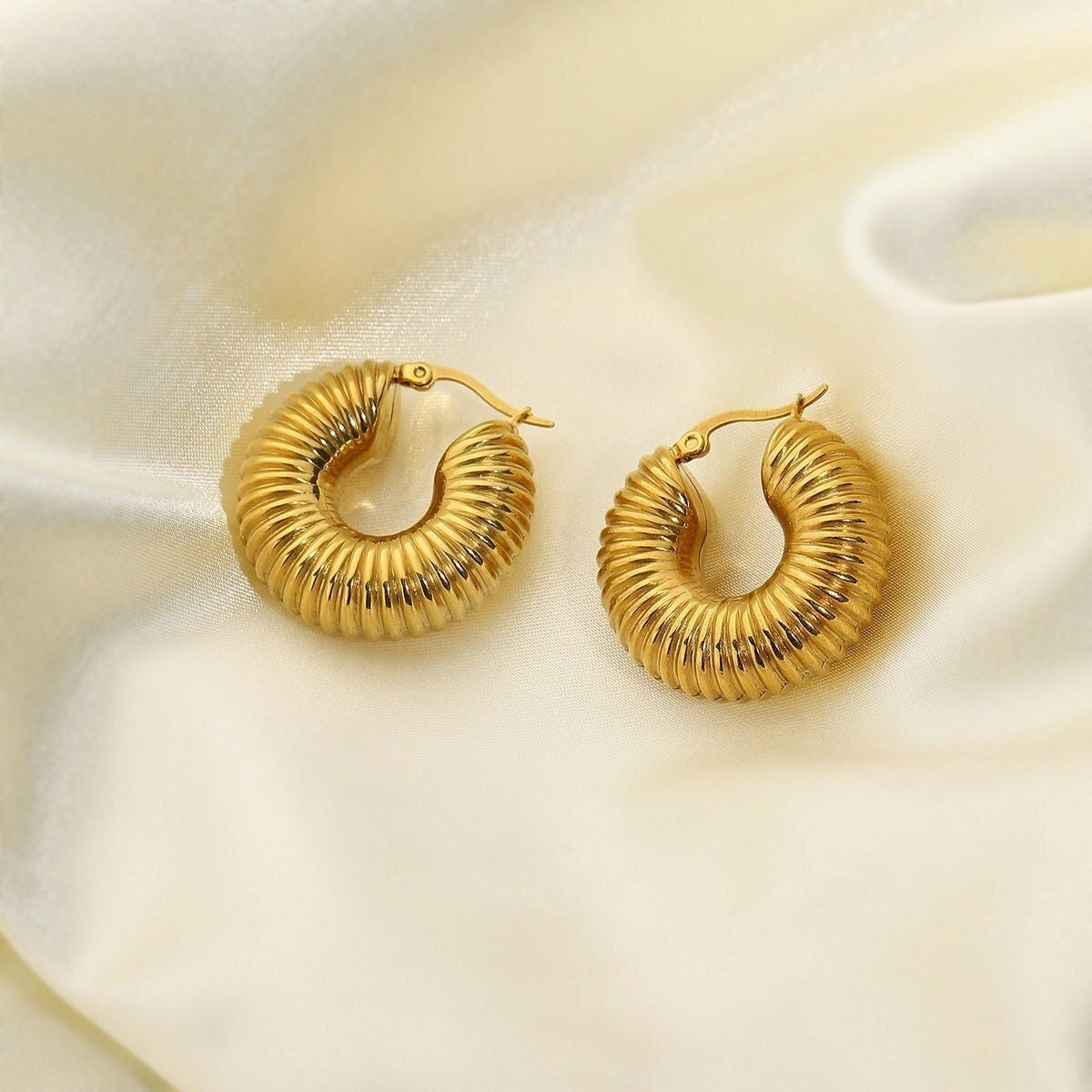 Chunky Gold Hoops - Women's Earrings - Someone & HerOwn