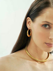 Chunky Gold Hoops - Women's Earrings - Someone & HerOwn