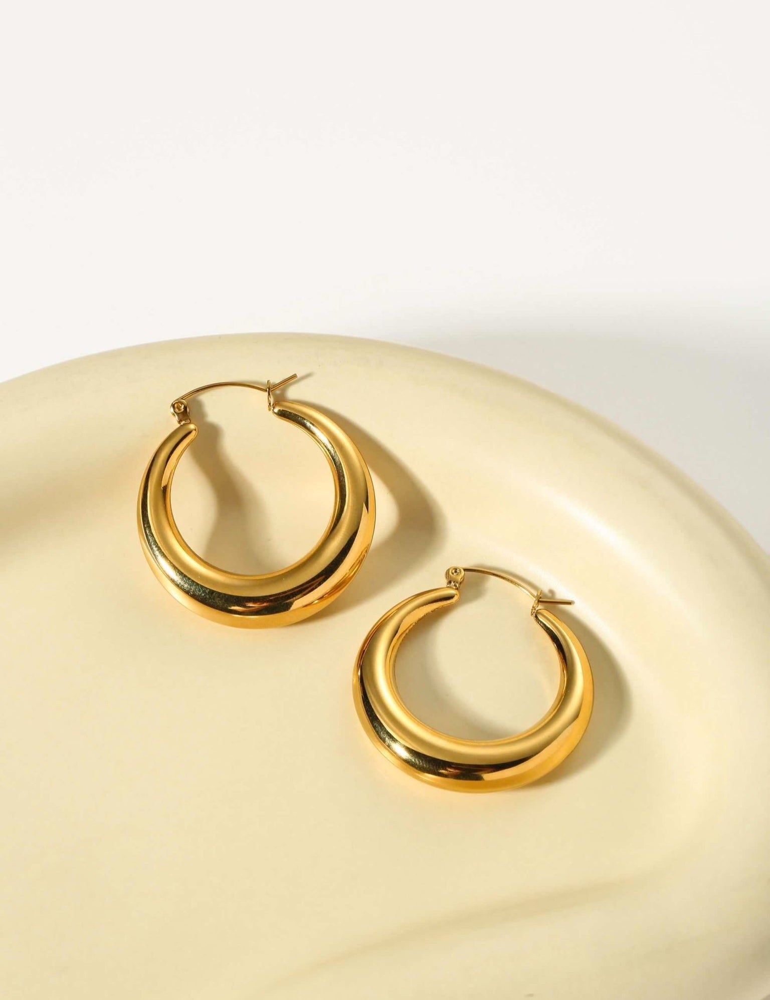 Chunky Gold Hoops - Women's Earrings - Someone & HerOwn