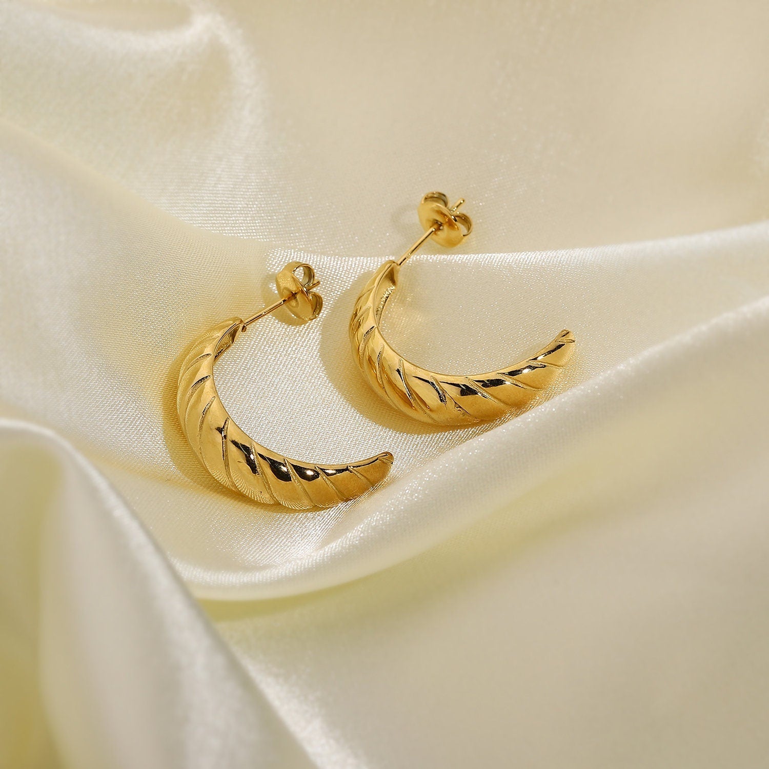 Croissant Hoop Earrings - Women's Earrings - Someone & HerOwn