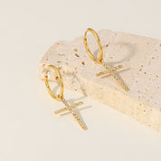 Cross Hoop Earrings - Women's Earrings - Someone & HerOwn