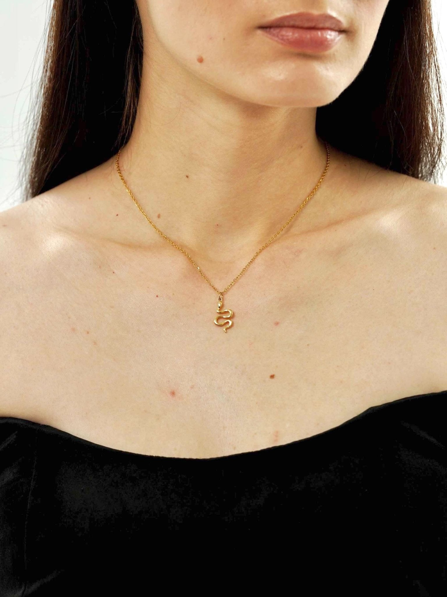 Dainty Snake Charm Necklace - Women&#39;s Necklaces - Someone &amp; HerOwn