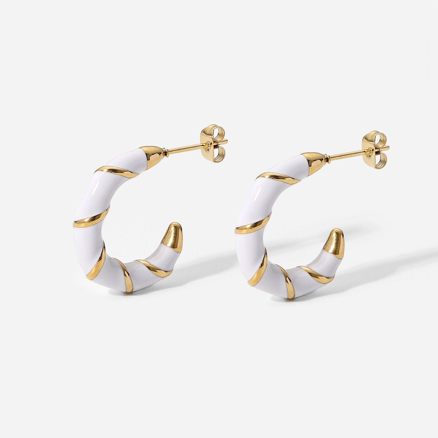 Enamel Textured Earrings - Women's Earrings - Someone & HerOwn