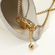 Gold Lock Necklace - Women's Necklaces - Someone & HerOwn