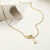 Gold Lock Necklace - Women's Necklaces - Someone & HerOwn