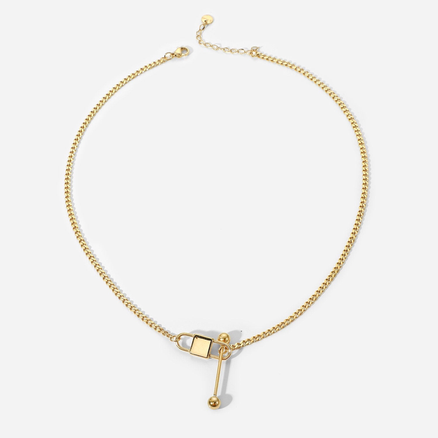 Gold Lock Necklace - Women's Necklaces - Someone & HerOwn