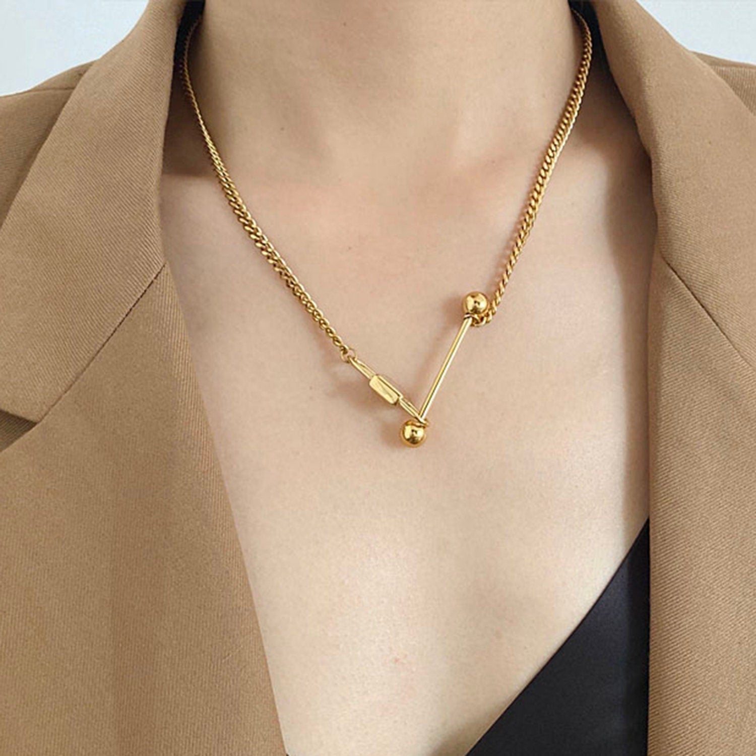 Gold Lock Necklace - Women's Necklaces - Someone & HerOwn