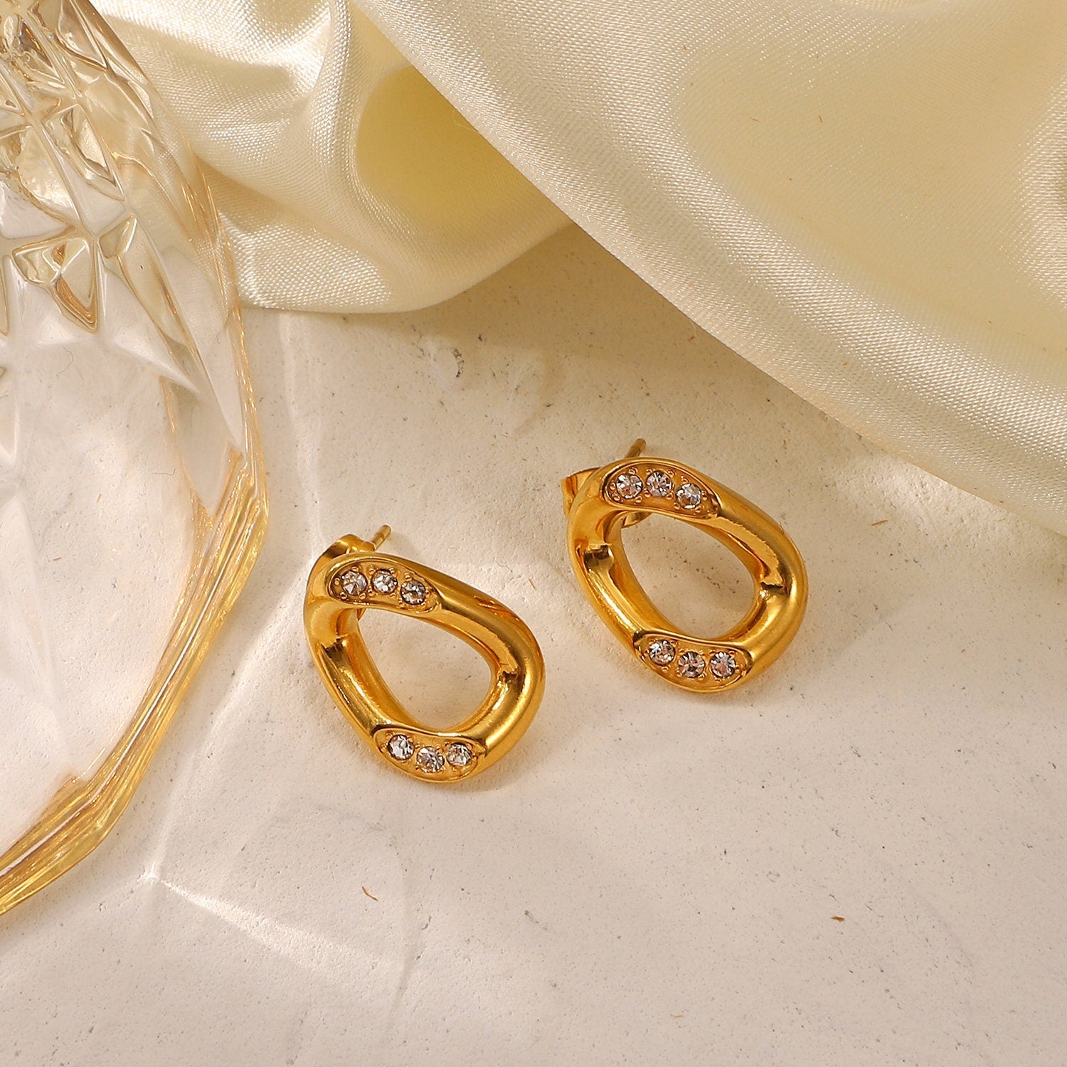 Gold Stud Hoops - Women's Earrings - Someone & HerOwn