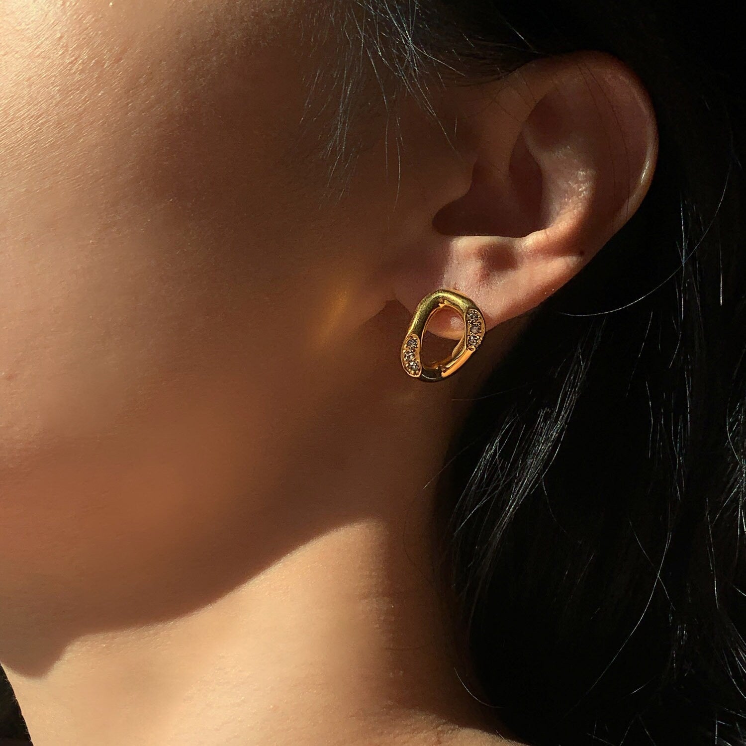 Gold Stud Hoops - Women's Earrings - Someone & HerOwn