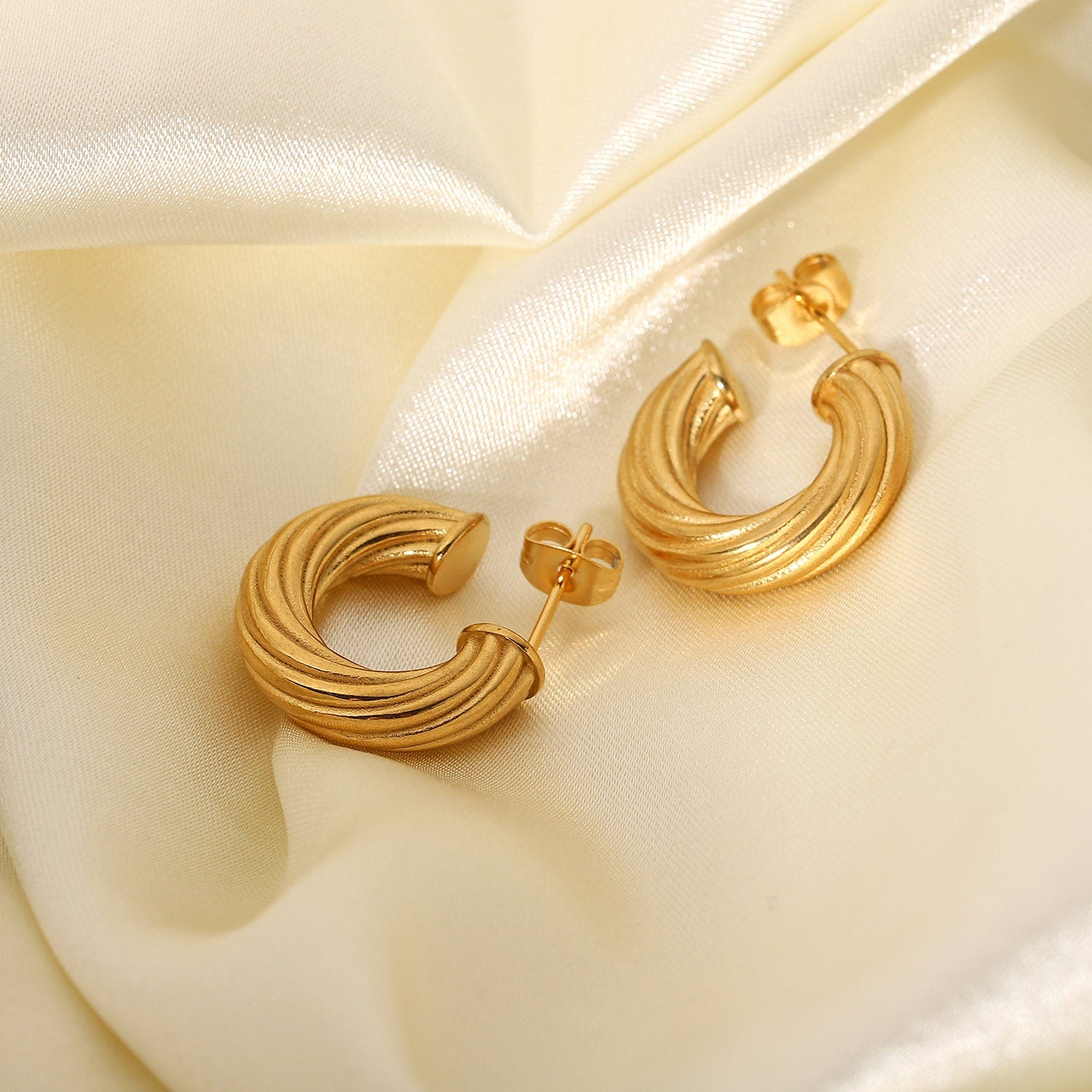 Gold Tube Hoop Earrings - Women's Earrings - Someone & HerOwn