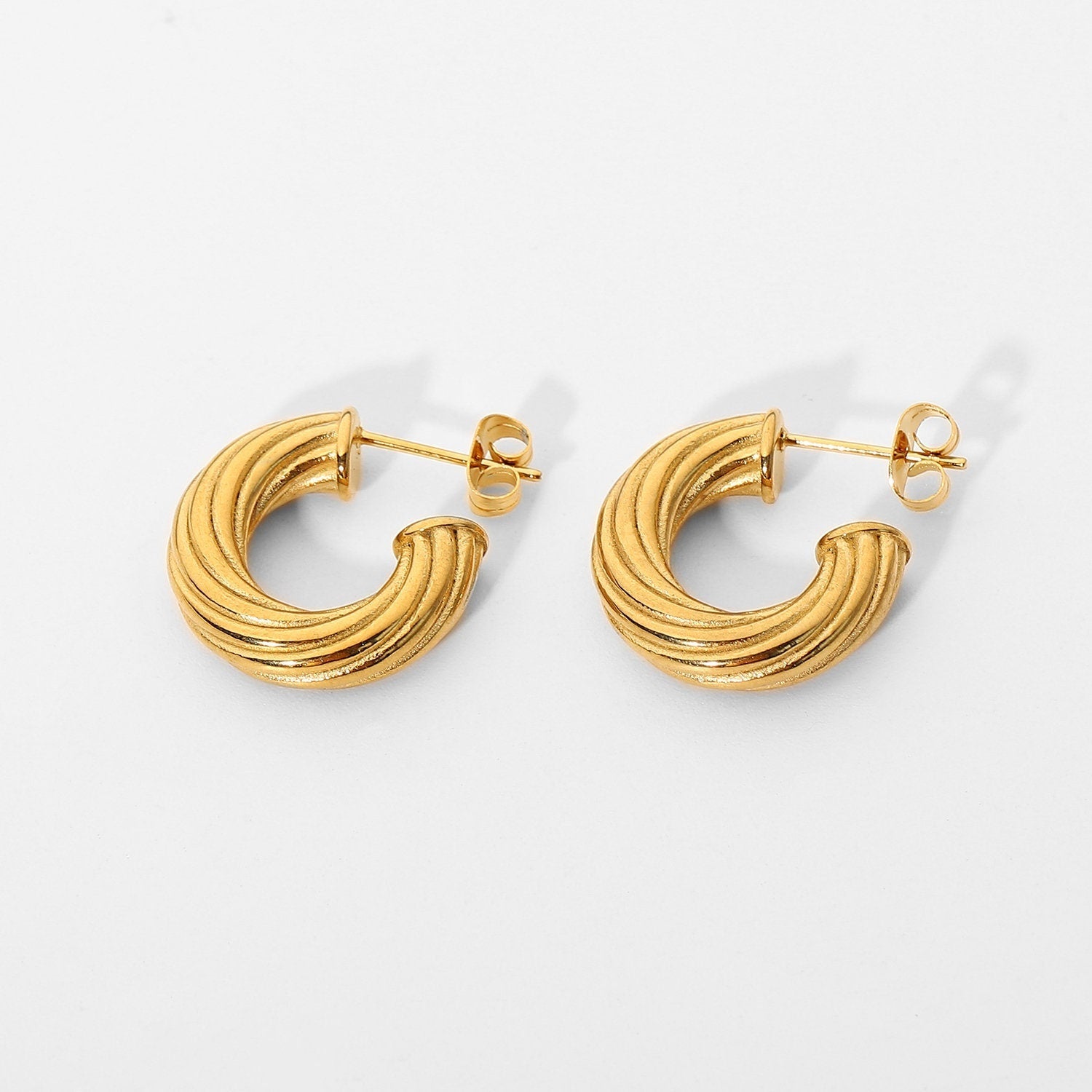 Gold Tube Hoop Earrings - Women's Earrings - Someone & HerOwn