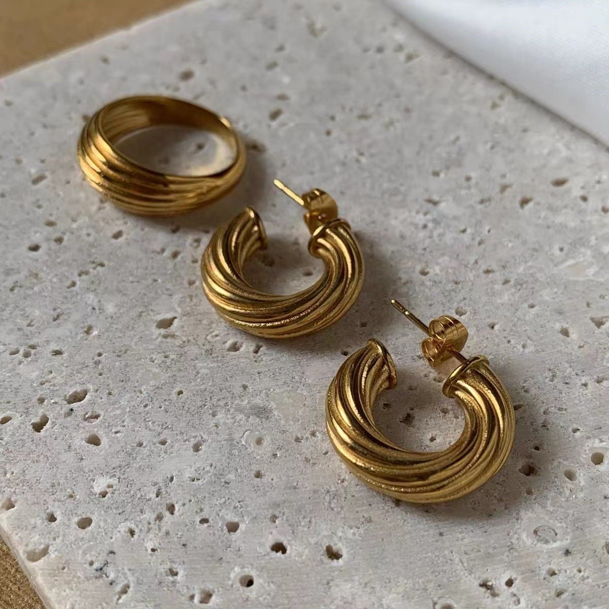 Gold Tube Hoop Earrings - Women's Earrings - Someone & HerOwn