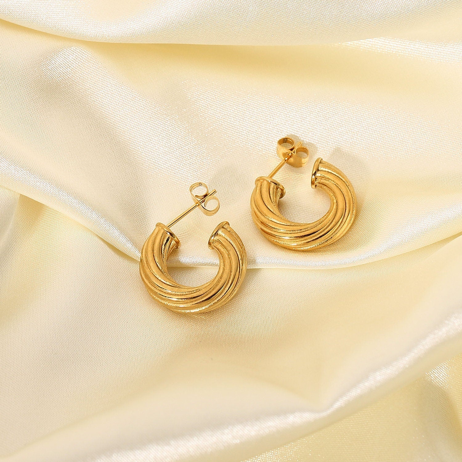 Gold Tube Hoop Earrings - Women's Earrings - Someone & HerOwn