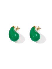 Green Chunky Teardrop Earrings - Women's Earrings - Someone & HerOwn