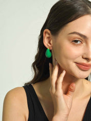 Green Chunky Teardrop Earrings - Women's Earrings - Someone & HerOwn