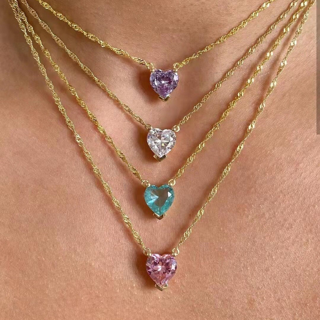 Heart Shape Crystal Necklace - Women's Necklaces - Someone & HerOwn