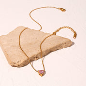 Heart Shape Crystal Necklace - Women's Necklaces - Someone & HerOwn