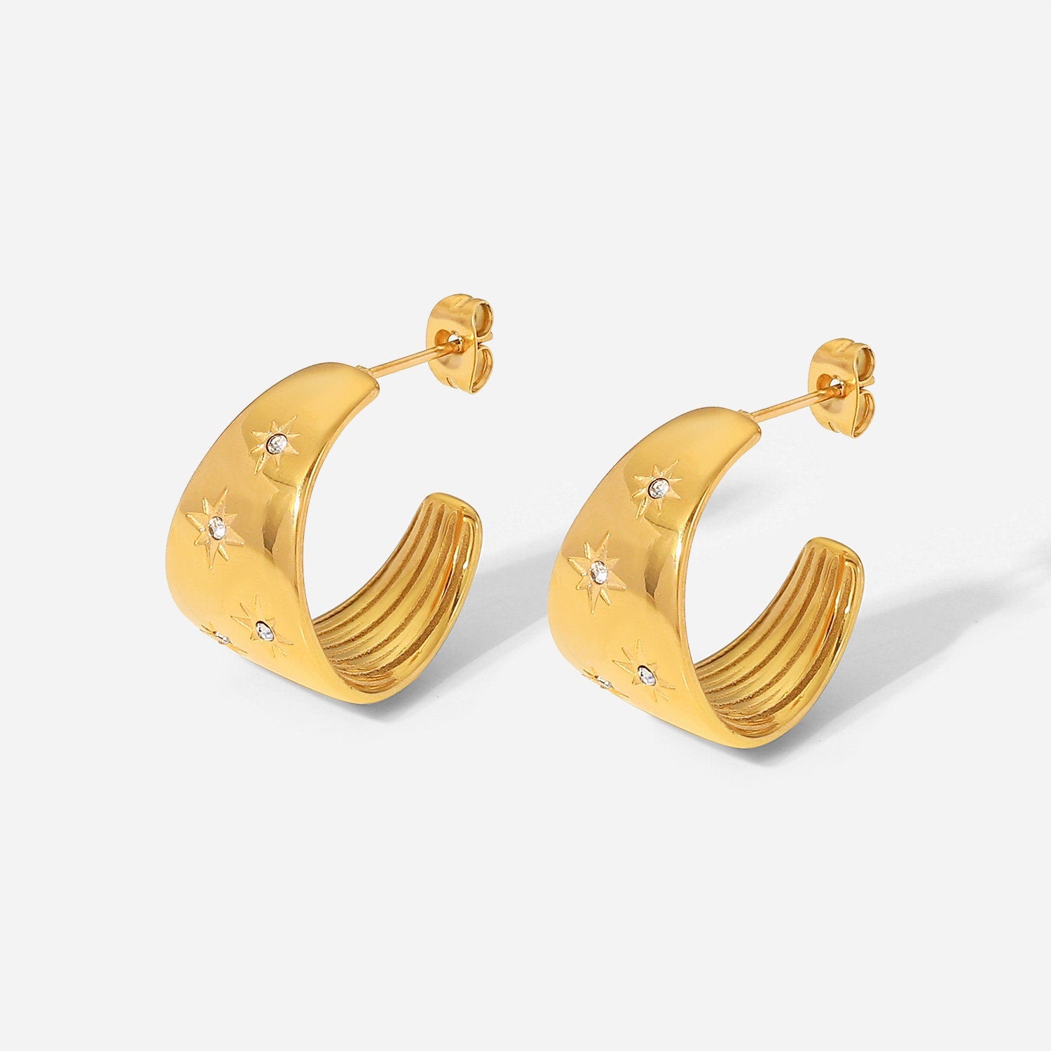 Chunky Gold Hoops - Women's Earrings - Someone & HerOwn