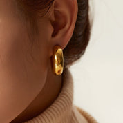 Chunky Gold Hoops - Women's Earrings - Someone & HerOwn