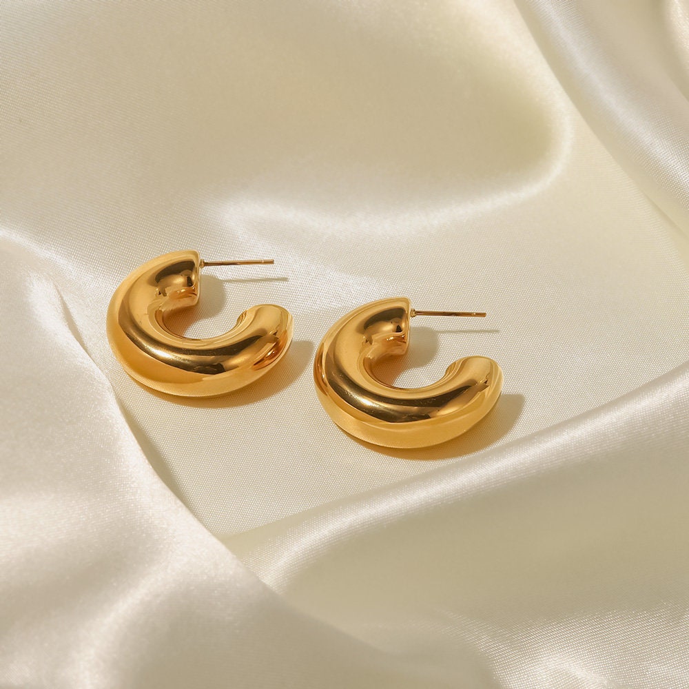 Chunky Gold Hoops - Women's Earrings - Someone & HerOwn